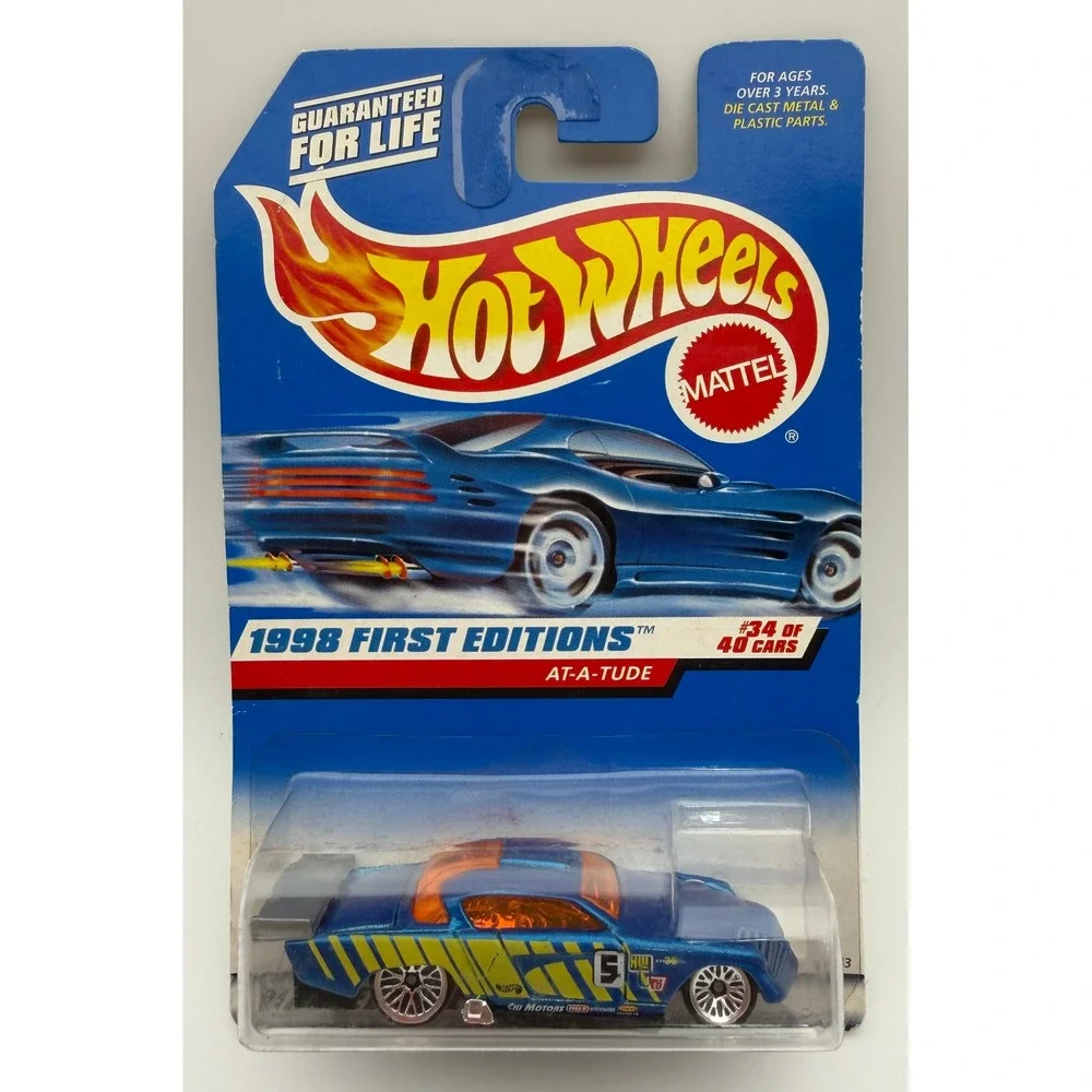 Hot Wheels First Editions Lot 4 1998 2000 2002 At-A-Tude So Fine Muscle Cougar‎